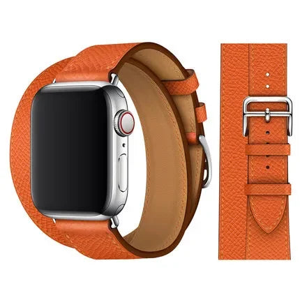 Leather band For Apple Watch Ultra 2 49mm 9 8 7 45mm 41mm High quality business wristband For Apple Watch 6 5 4 3 SE 44mm 40mm 42mm
