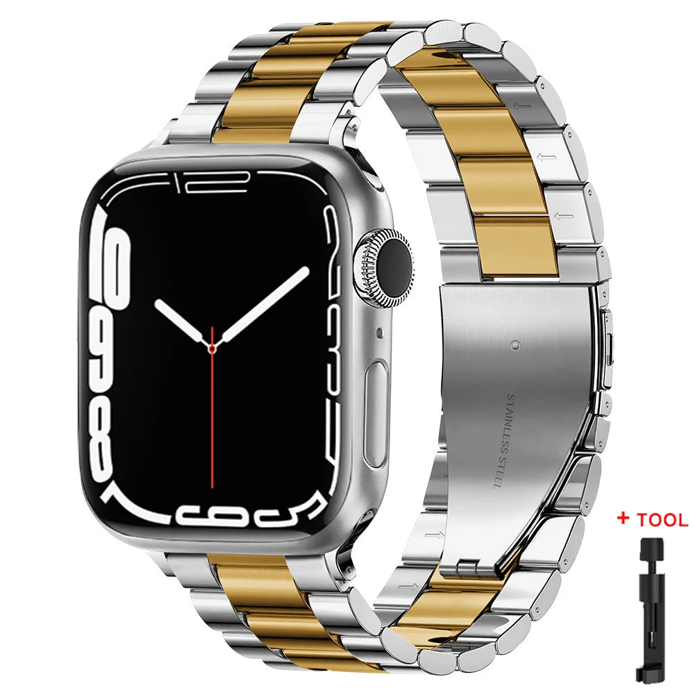 Metal Stainless Steel band for Apple Watch band Ultra 3 2 49mm 46mm 42mm 45mm 44mm 41mm band Apple Watch Series 11 10 9 8 7 6 SE 5 4