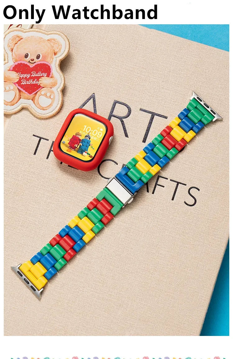 Rainbow Blocking band for Apple Watch Series Ultra 10 9 8 7 6 5 4 SE band for Apple Watch band 42mm 46mm 41mm 45mm 40mm 44mm 38mm 49mm