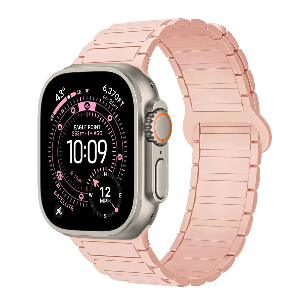 Magnetic Silicone band for Apple Watch Ultra 3 band 49mm 46mm 42mm 45mm 44mm 40mm band correa Apple Watch Series 11 10 9 8 7 SE