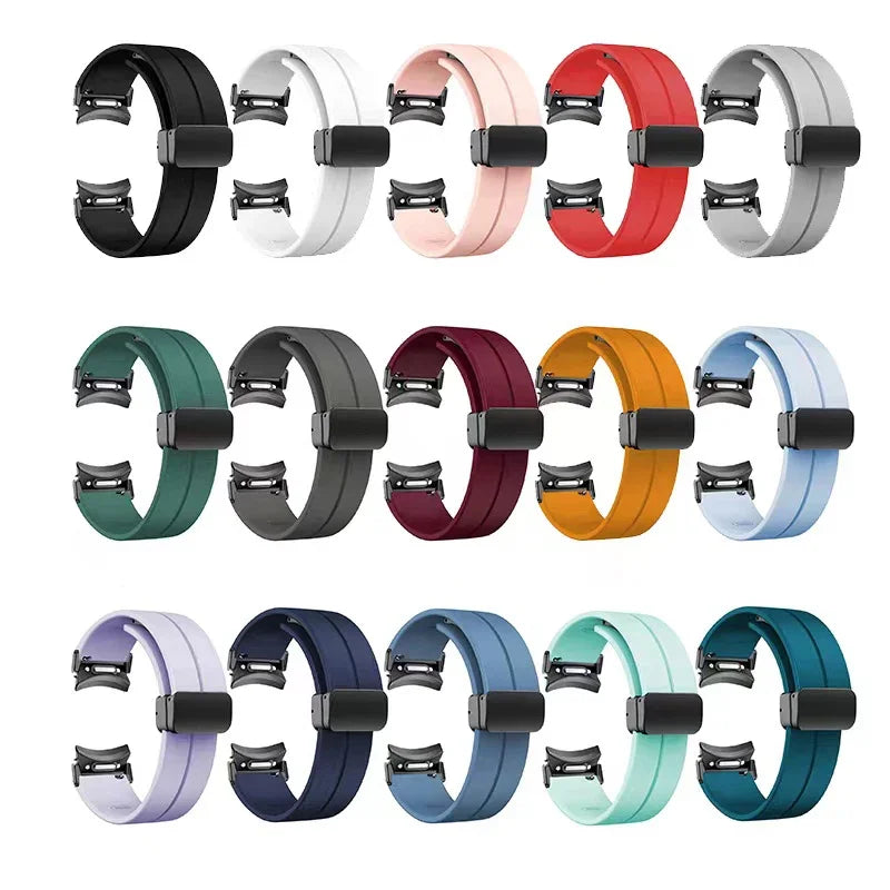 Magnetic Silicone Strap For Samsung Watch 7 6 5 4 40mm 44mm Sport Watchband For Galaxy Watch 5Pro 4 6Classic 47mm 43mm 42mm 46mm