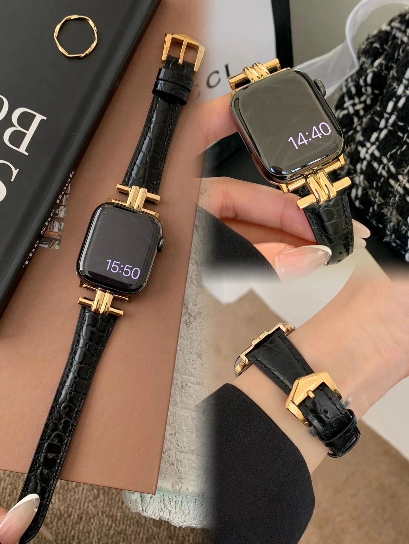 Leather loop Correa For Apple Watch band 11 10 9 8 7 6 5 4 3 38mm 40mm 41mm 42mm 44mm 45mm 46mm 49mm band