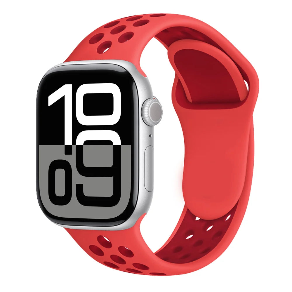 Official band For Apple Watch band Ultra 2 40mm 44mm 46mm 49mm 41mm 42mm 45mm Silicone band correa Apple Watch 11 10 9 8 7 6 SE3 band