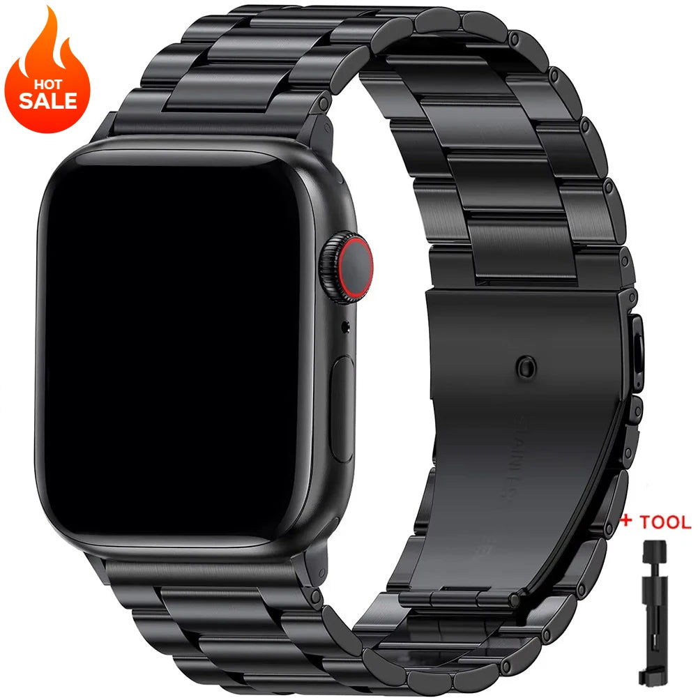 Metal Stainless Steel band for Apple Watch band Ultra 3 2 49mm 46mm 42mm 45mm 44mm 41mm band Apple Watch Series 11 10 9 8 7 6 SE 5 4