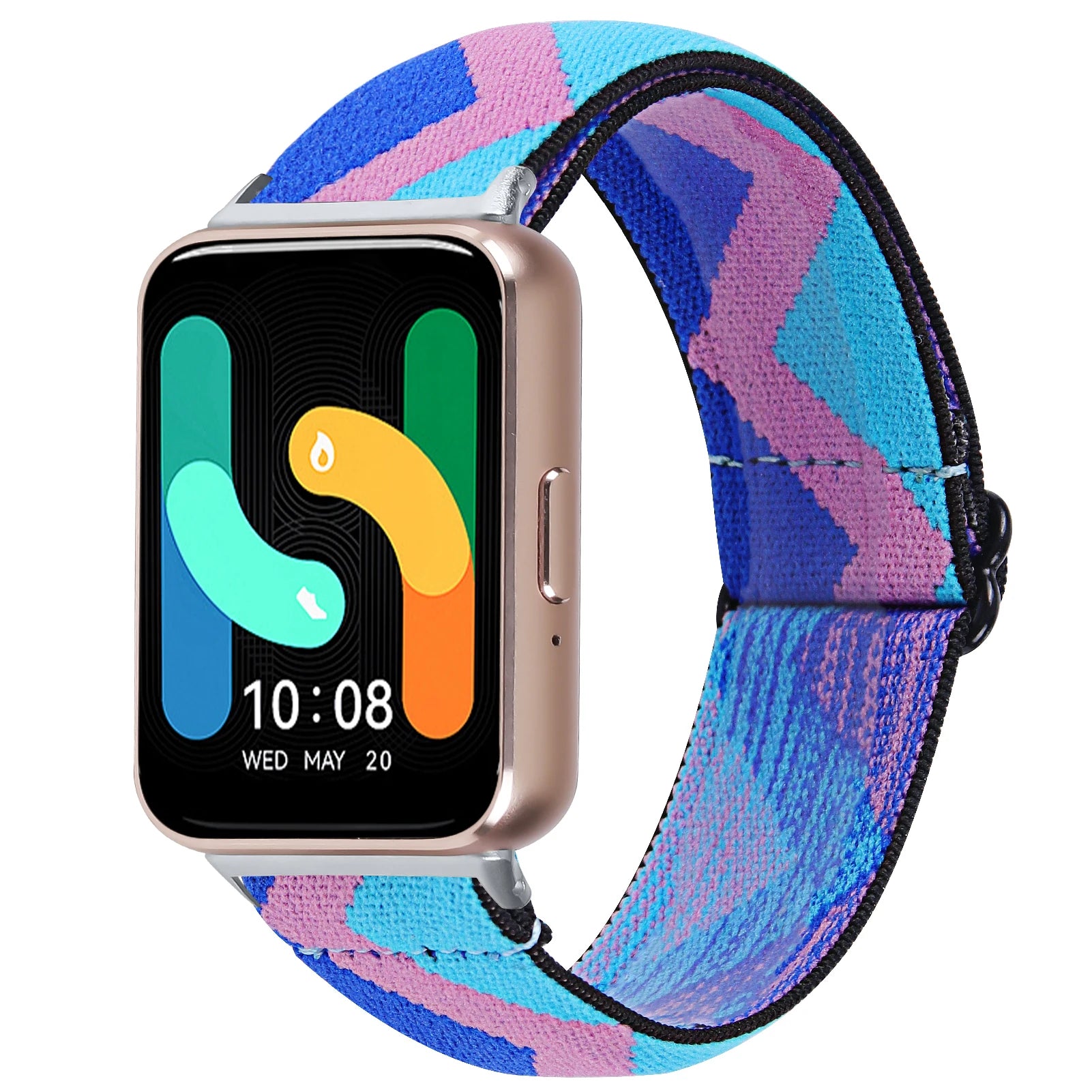 Tie Dye Print Strap For Samsung Galaxy Fit 3 Weaves Elastic Wristband For Samsung Galaxy Fit 3 SM-R390 Sport Vintage Watchband
