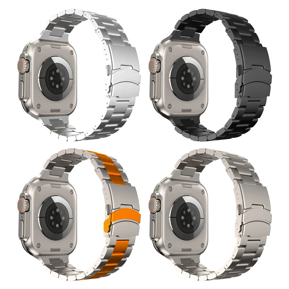 Ultra 3 2 Titanium Color band For Apple Watch 49mm 46mm 42mm 44mm 45mm metal band For Apple Watch 11 10 9 8 SE3 Stainless Steel band