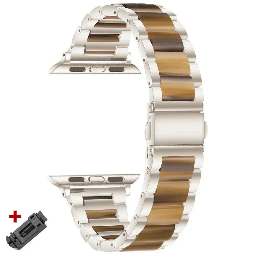 Women Resin band for Apple Watch Ultra 3 2 49mm 11 10 42mm 46mm 9 8 41mm 45mm Luxury band for Apple Watch 6 5 SE 40mm 44mm Band