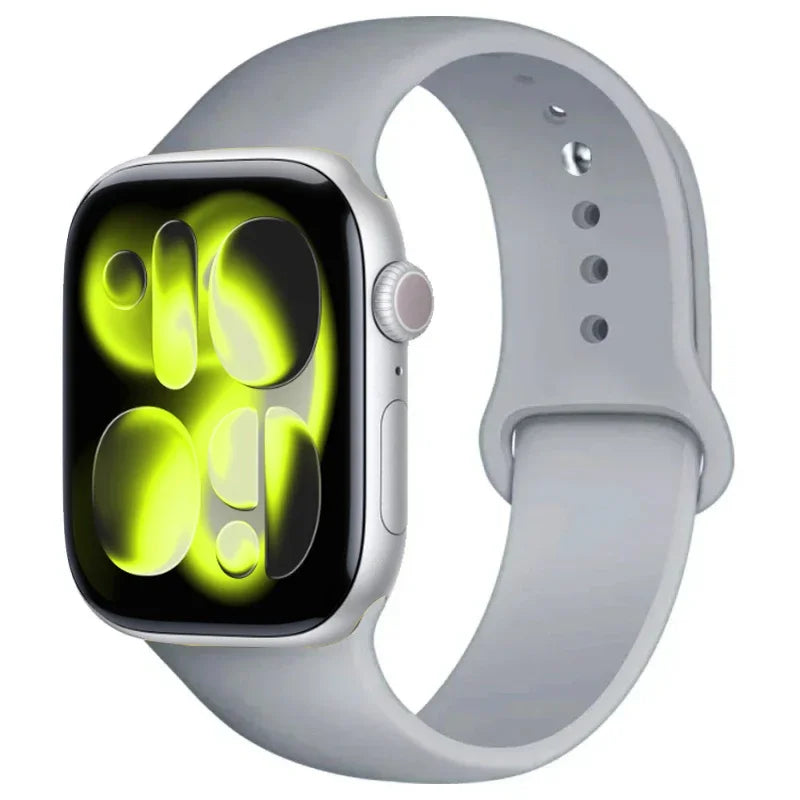 For Apple Watch band 46mm 42mm 45mm 44mm 40mm Silicone sport band Apple Watch Series 11 10 8 7 6 5 4 SE 9 Ultra 3 2 49mm band