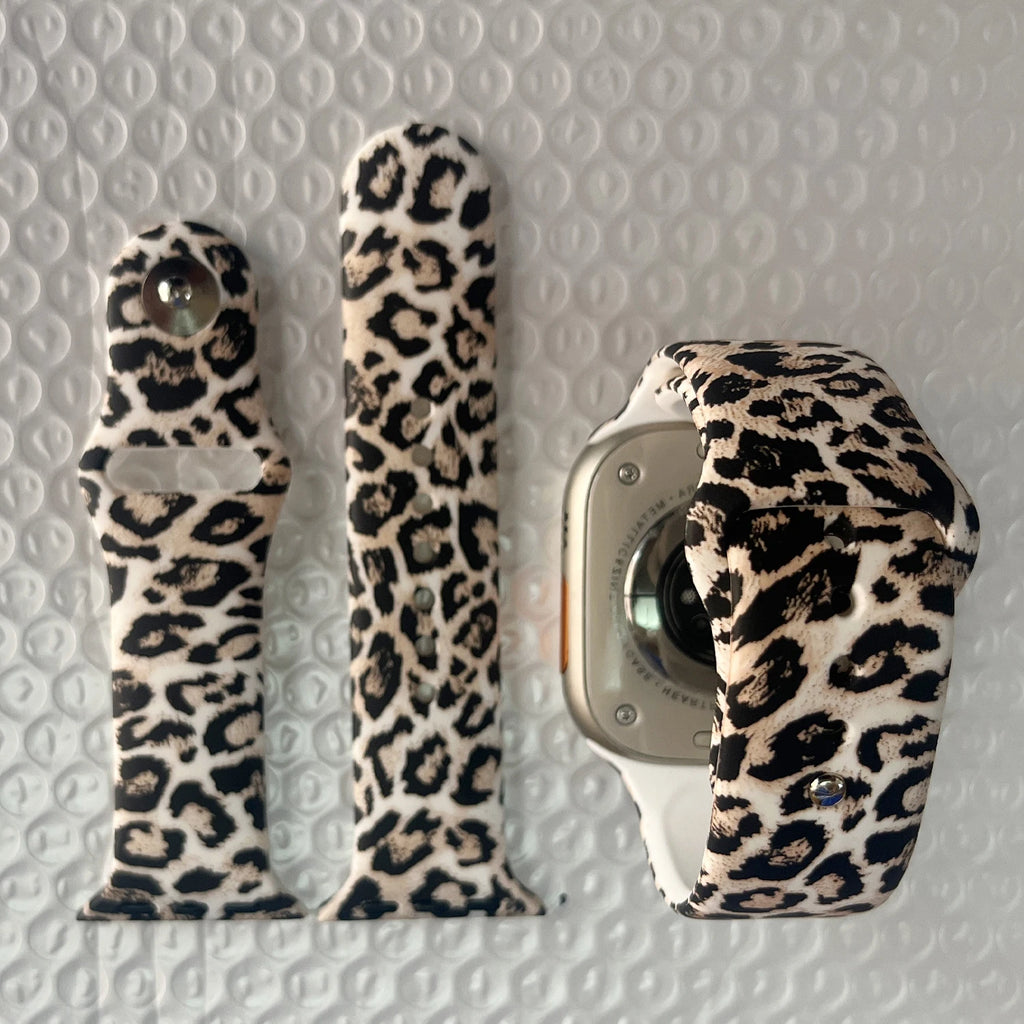 Silicone band For Apple Watch Ultra band 49mm 46mm 45mm 44mm Zebra pattern correa band Apple Watch Series 11 10 9 8 7 Watchbands