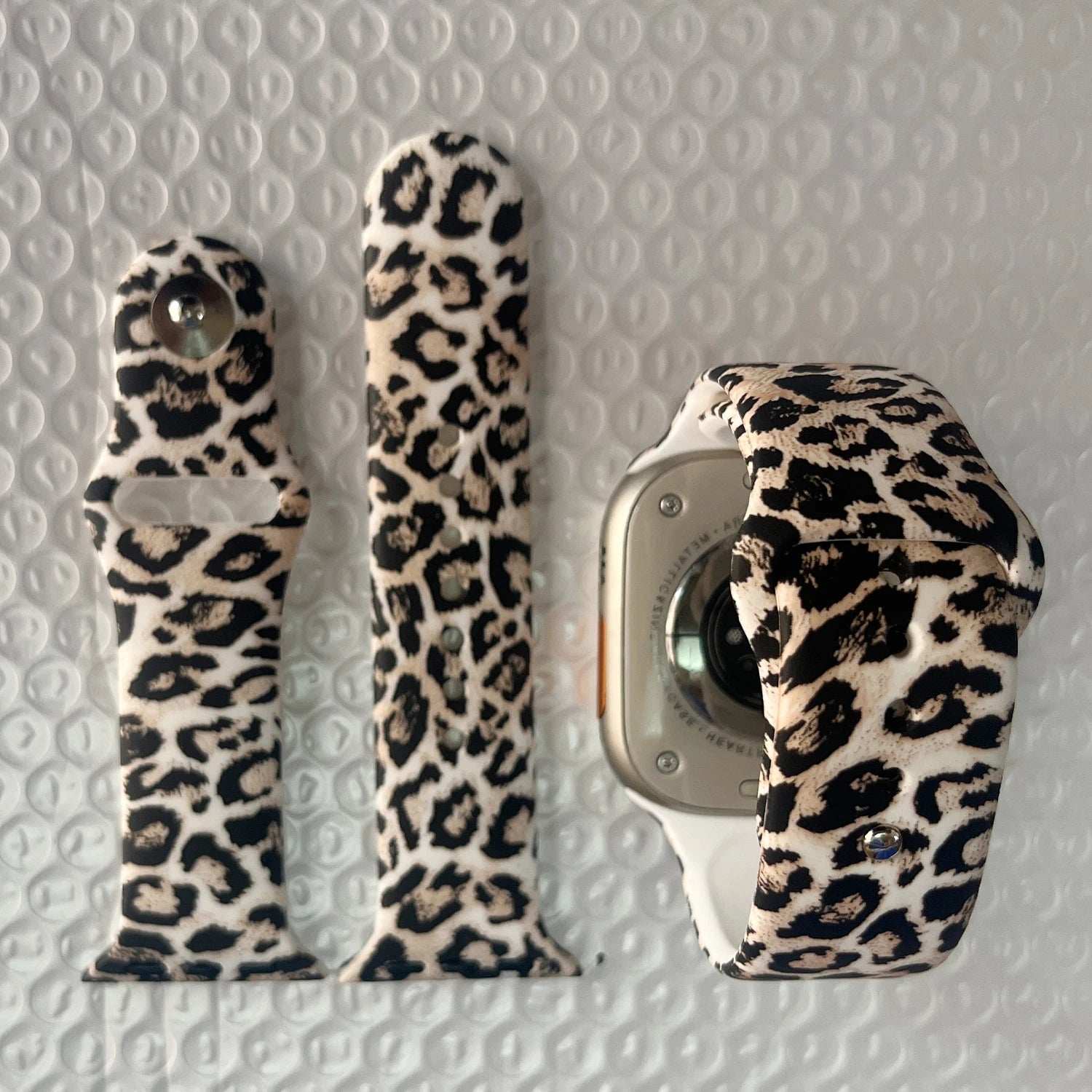 Silicone band For Apple Watch Ultra band 49mm 46mm 45mm 44mm Zebra pattern correa band Apple Watch Series 11 10 9 8 7 Watchbands