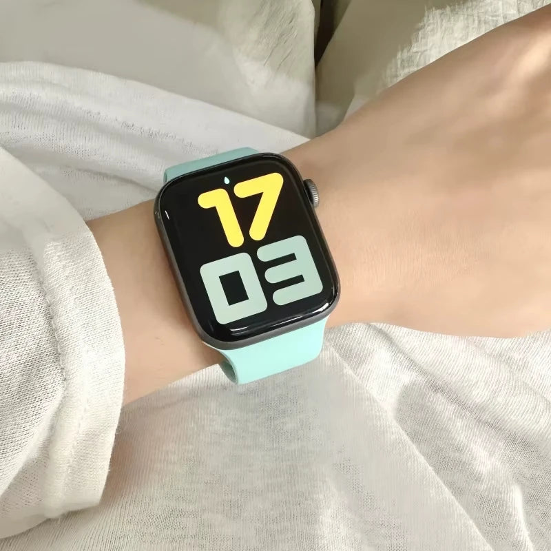 For Apple Watch band 46mm 42mm 45mm 44mm 40mm Silicone sport band Apple Watch Series 11 10 8 7 6 5 4 SE 9 Ultra 3 2 49mm band