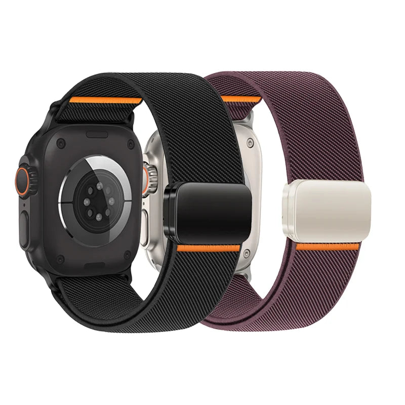 3PCS Magnetic band For Apple Watch Ultra 2 band 49mm 46mm 45mm 42mm Elastic nylon Loop band Apple Watch Series 10 9 8 7 SE 44mm