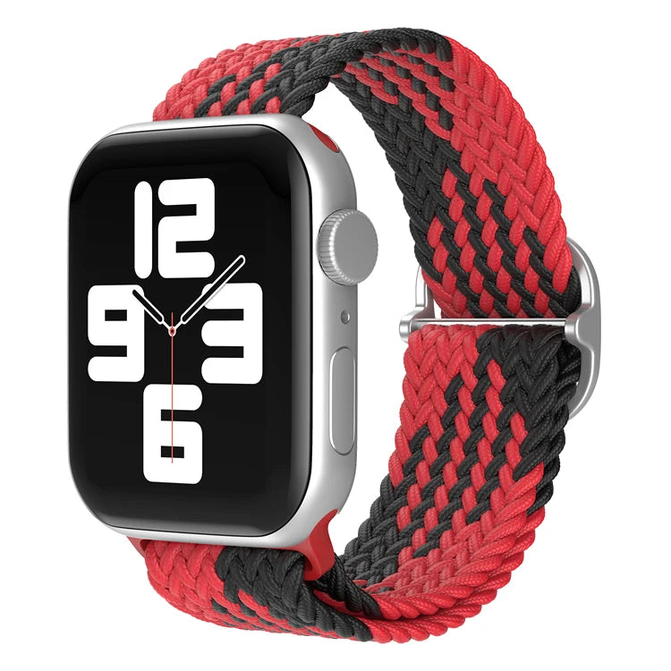 Braided Loop For Apple Watch band 49mm 44mm 45mm 41mm 42mm 38mm 40mm Elastic Solo band Apple Watch Ultra Series 7 SE 3 6 8 Band