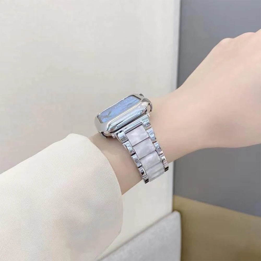Women Resin band for Apple Watch Ultra 3 2 49mm 11 10 42mm 46mm 9 8 41mm 45mm Luxury band for Apple Watch 6 5 SE 40mm 44mm Band