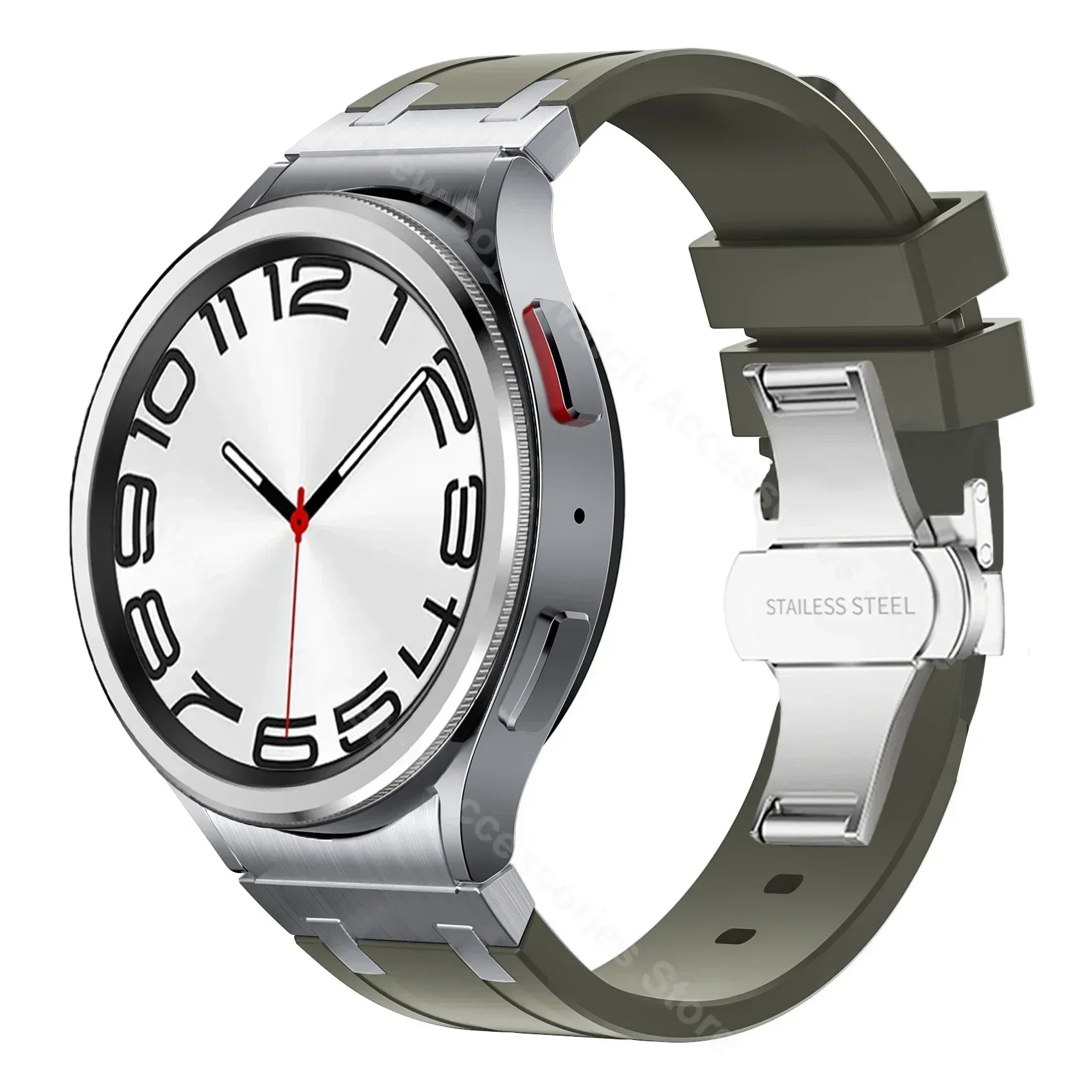 Silicone band for Samsung Galaxy Watch 7 40mm 44mm 6 4 classic 46 47mm 42 43mm 5 pro 45mm watchband no gaps men sports bracelet