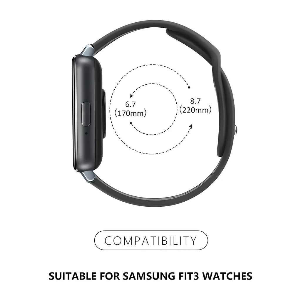 Silicone Strap for Samsung Galaxy Fit 3 Band Bracelet Sport Correas for Galaxy Fit3 Band Accessories Replacement Belt Watchband