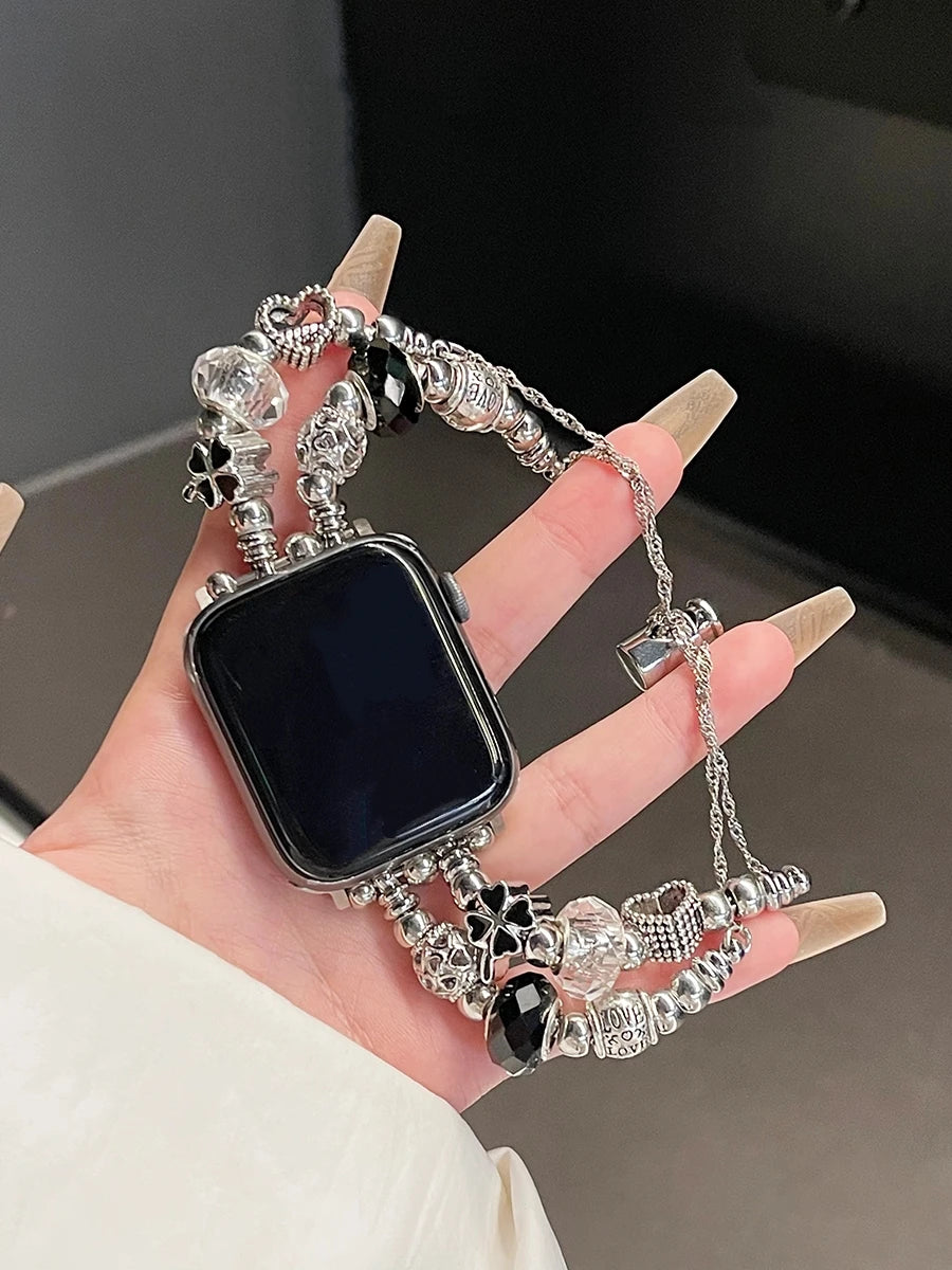 New Bilng metal leather band link For Apple Watch band Series 11 10 8 7 6 3 4 5 9 40mm 41mm 38mm 42mm 44mm 45mm 46mm band