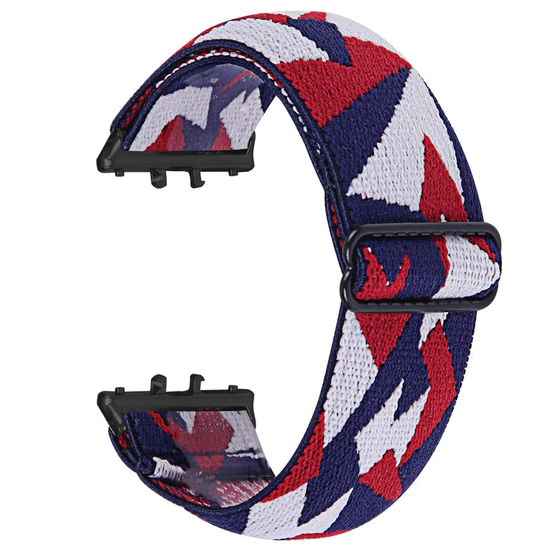 Elastic Nylon Strap For Samsung Galaxy Fit 3 Watch Bracelet Vintage Bohemian National Style Watchband For Samsung Fit 3 SM-R390