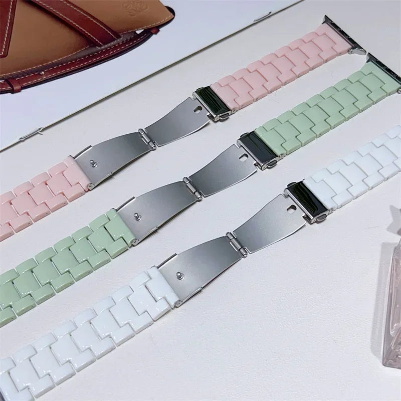 Watch band+Case+glass For Apple Watch band 44mm 40mm 38mm 42mm Candy band Apple Watch Ultra 2 49mm serie 9 8 7 6 5 4 3 SE 41mm 45mm