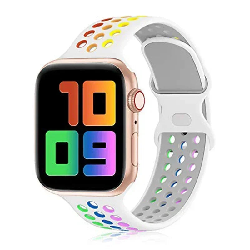 Sport Silicone band For Apple Watch band 45mm 44mm Ultra 2 49mm 40mm 41mm 38mm 42mm 46mm Pride band Series 10 9 8 SE 7 6 Band