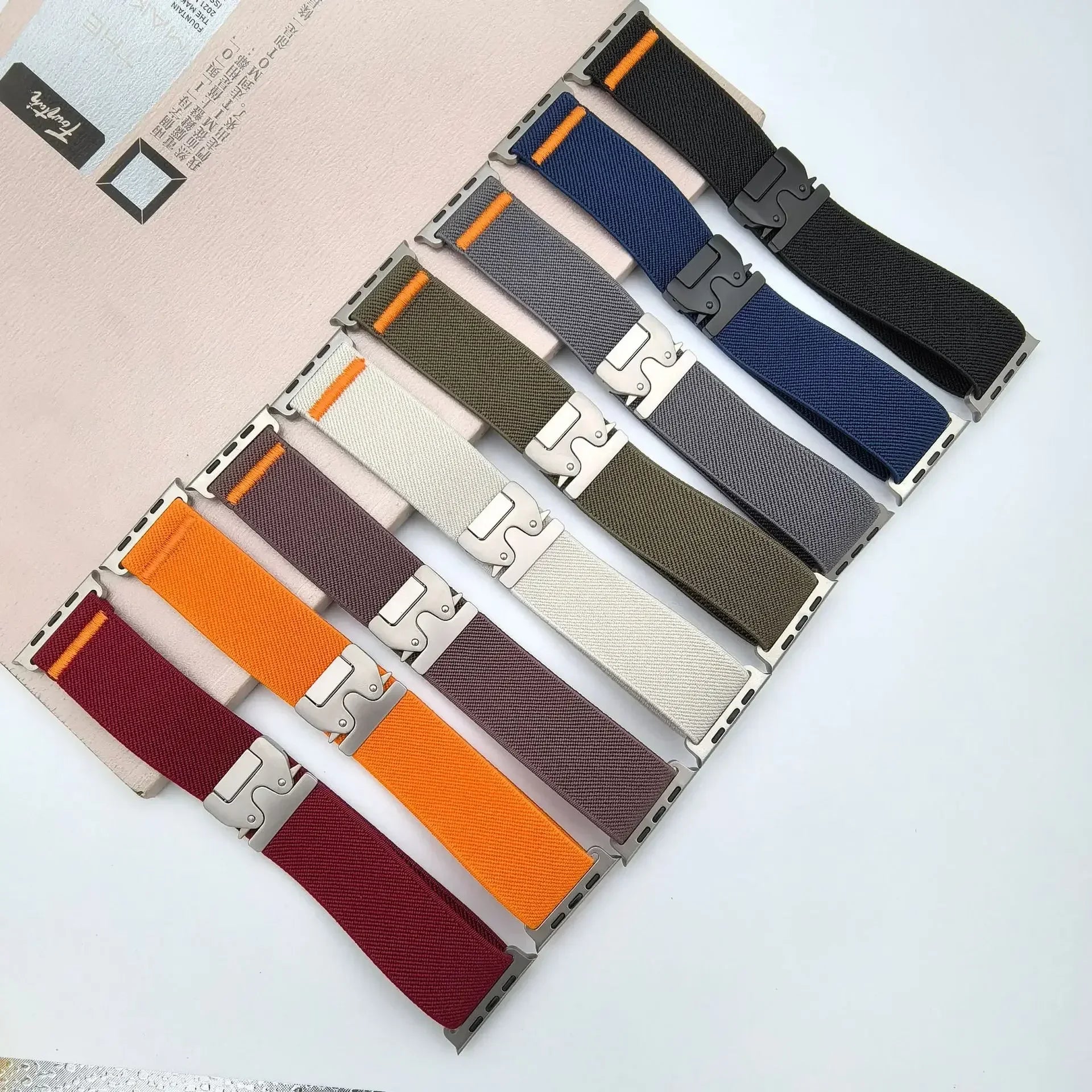 Nylon band for Apple Watch band 46mm 45mm 44mm 49mm 42mm 41mm 40mm Breathable Wristband Apple Watch Series Ultra 11 10 9 8 7 6 5 SE