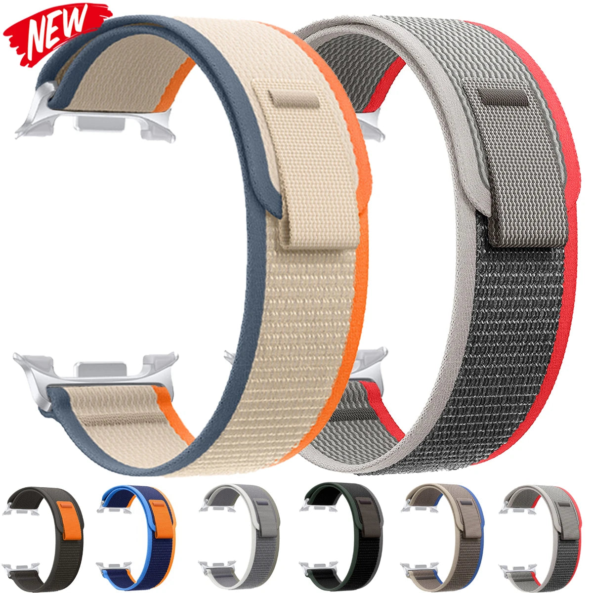 Trail Loop strap for Samsung galaxy watch 8 40 44mm/8 classic Nylon Sport Band for galaxy 8 classic 46mm Smartwatch Bracelet