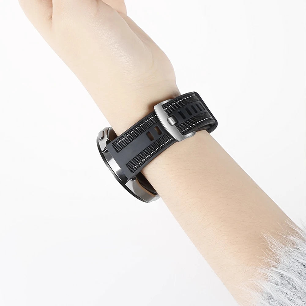 Samsung Galaxy watch 8 Strap 44mm 40mm Replacement Correa Sport Nylon+Silicone Bracelet Galaxy watch 8 classic 46mm Band