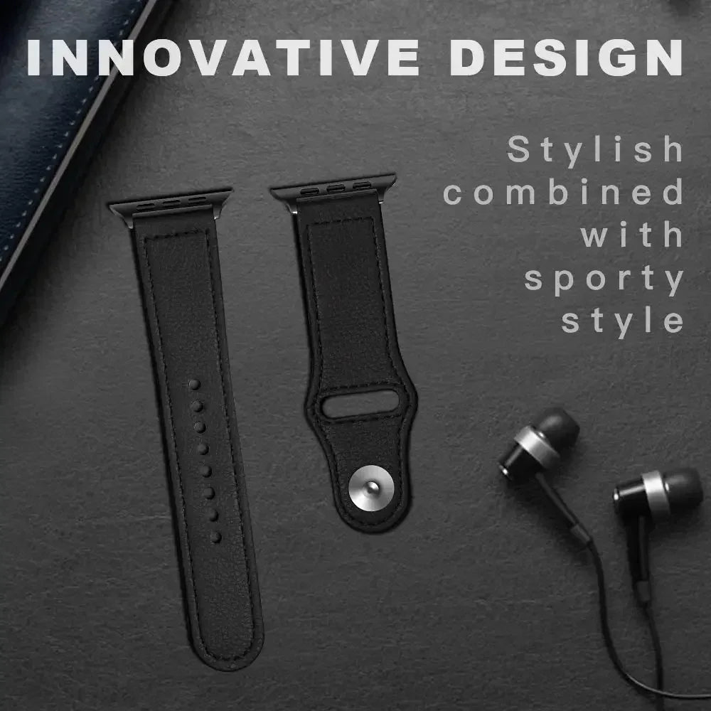 Leather band For Apple Watch 10 band 46mm 42mm 44mm 45mm 49mm 41mm 40mm correa band Apple Watch Series 8 9 3 4 5 6 SE 7 Ultra 2