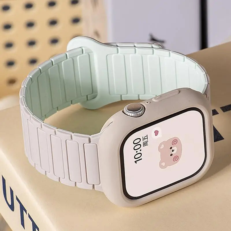 Case+band Silicone band For Apple Watch 46mm 42mm 49mm 44mm 40mm 45mm 41mm for Apple Watch Series 11 10 9 8 7 6 5 4 SE 3 Ultra 3