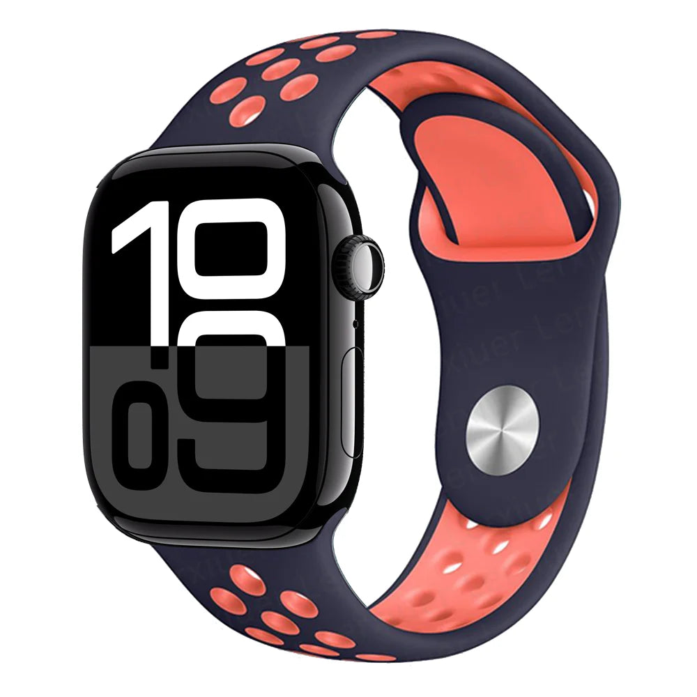 Official band For Apple Watch band 11 42mm 46mm 44mm 41mm 40mm 45mm Silicone band Apple Watch 10 9 8 7 6 5 SE 3 Ultra 3 2 49mm