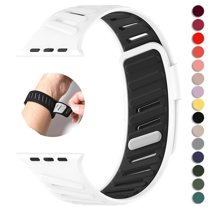 Silicone Sport band For Apple Watch Ultra 2 3 49mm band 42mm 44mm 45mm 46mm Slanted Buckle band for Apple Watch 11 10 9 8 7 6 5 4 SE 3