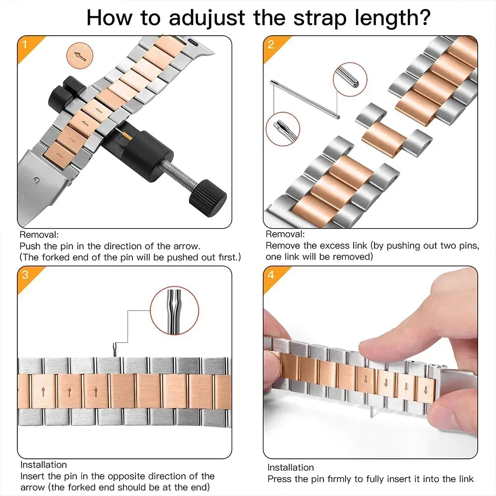 band For Apple Watch band 11 10 46mm 42mm Ultra 3 2 49mm 40mm 44mm 41mm metal Stainless Steel band Apple Watch Series 8 9 7 5 SE 6 4