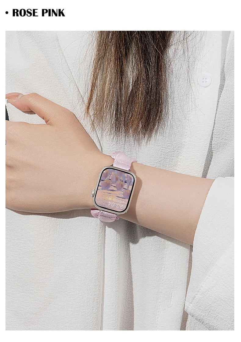 Scrunchie Compatible For Samsung Galaxy Fit 3 SM-R390,Cute Ice Silk Elastic for Samsung Galaxy Fit 3 Accessories