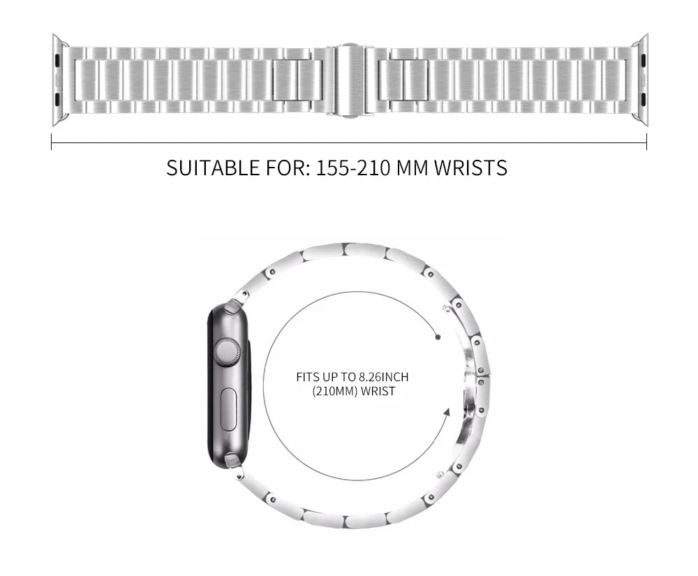 Compatible with Apple Watch 38mm 40mm 41mm 42mm 44mm 45mm 49mm , Business Stainless Steel metal Watch Band,Suitable for Apple Watch SE 98765