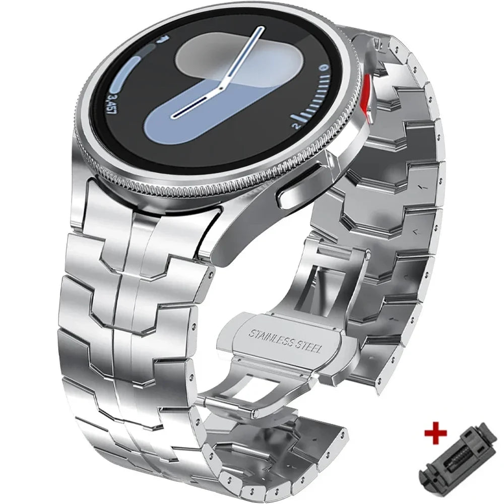 Stainless Steel Strap for Samsung Galaxy Watch 7 6 5 4 40mm 44mm 6 Classic 43mm 47mm No Gaps Metal Band 5Pro 45mm Quick Bracelet