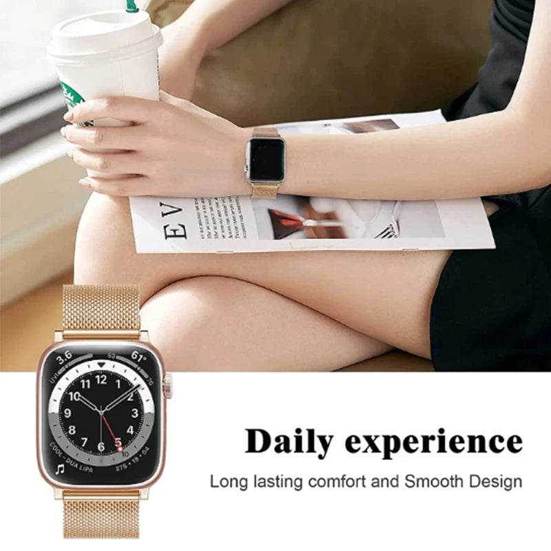 Milan band for Apple Watch band Ultra 2 49mm 40mm 44mm 42mm 40mm 46mm 41mm 45mm Buckle band Apple Watch Series 10 9 8 7 SE 6 5 4