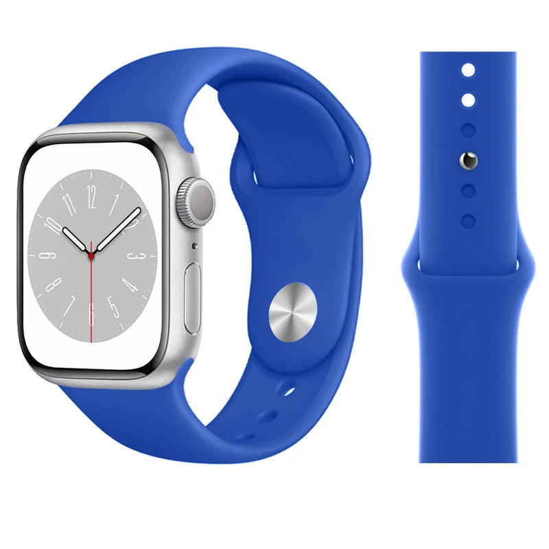 Silicone band For Apple Watch band 45mm 46mm 44mm 41mm 40mm 42mm Sport Correa band Apple Watch Series 11 10 SE 9 8 7 6 5 Ultra 3