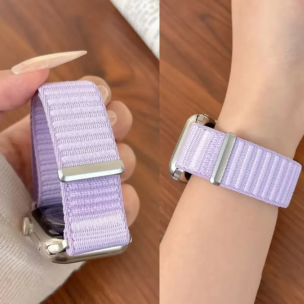 Sport band For Apple Watch 11 10 42mm 46mm Ultra 3 49mm Nylon Loop band For Apple Watch SE 3 40mm 44mm 9 2 8 7 38mm 41mm 45mm Watchand