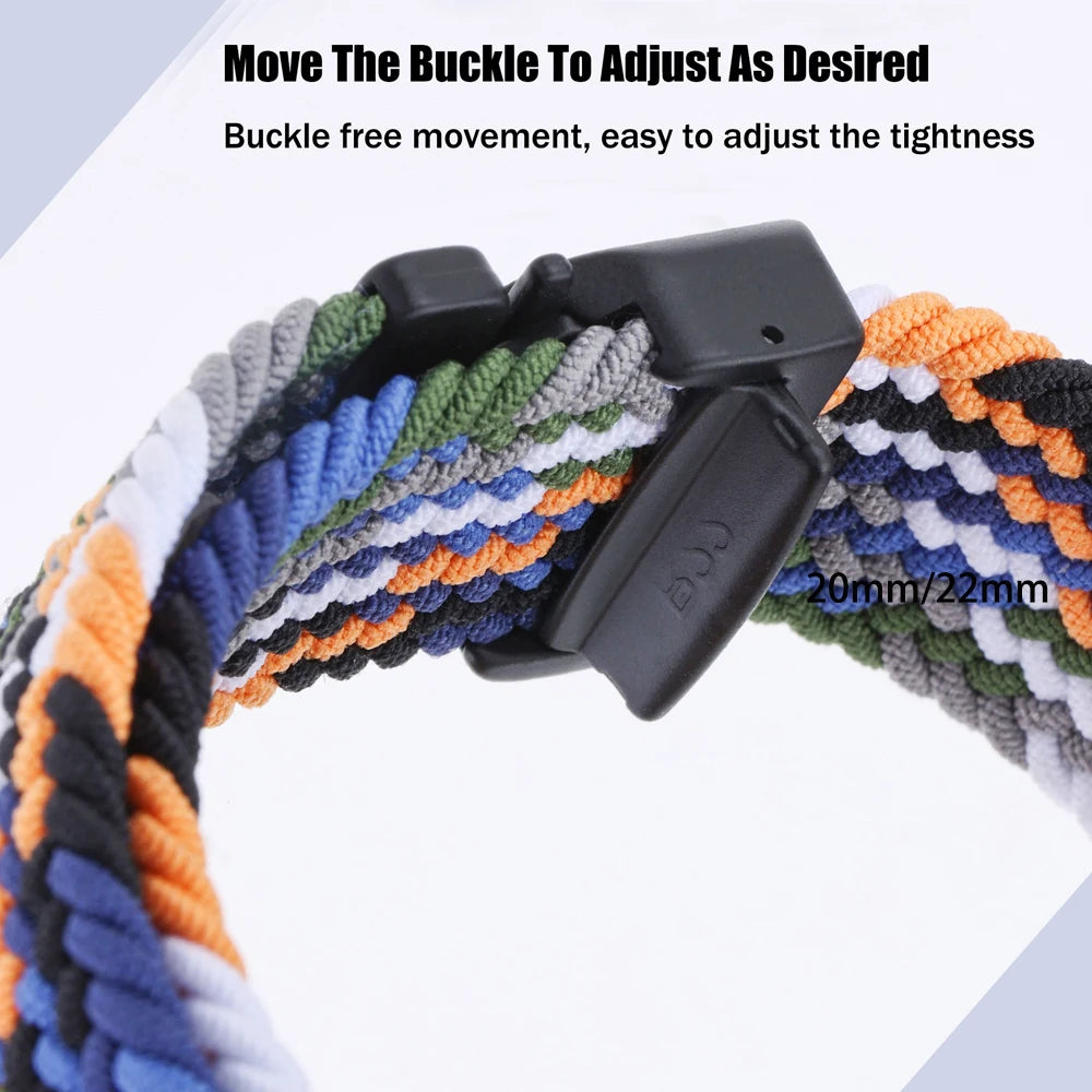 20mm 22mm Parachute Straps For Galaxy Watch Band 7/FE/6/5/pro/4/Classic/active 2/Gear s3 correa Bracelet Huawei watch GT 5 4 3 2