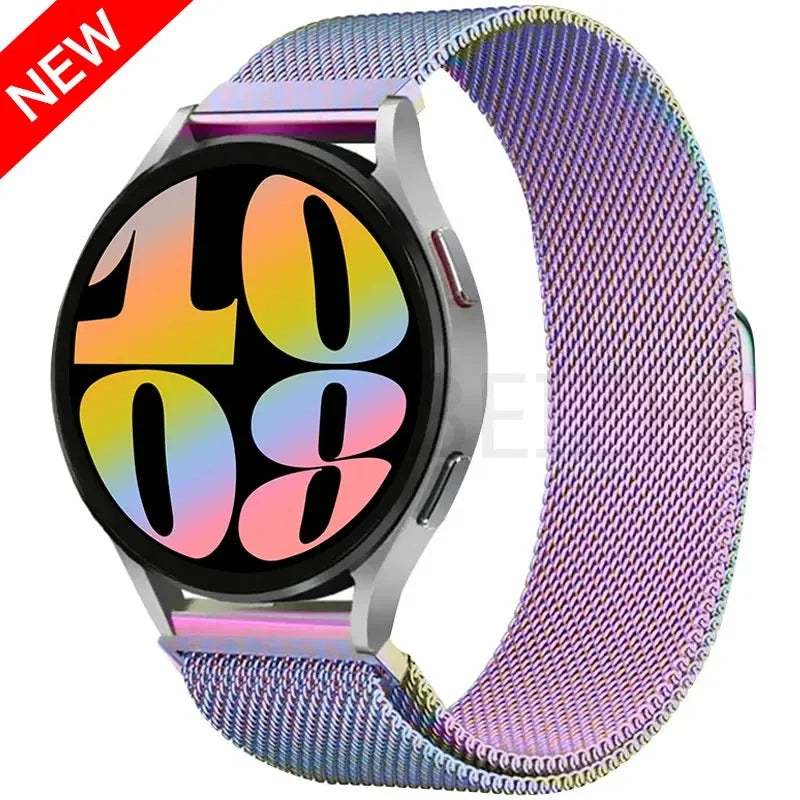 22mm 20mm band for Samsung Galaxy Watch 5-pro-6-4-Classic Milanese loop Metal magnetic starlight bracelet Huawei GT 4-3-2e strap