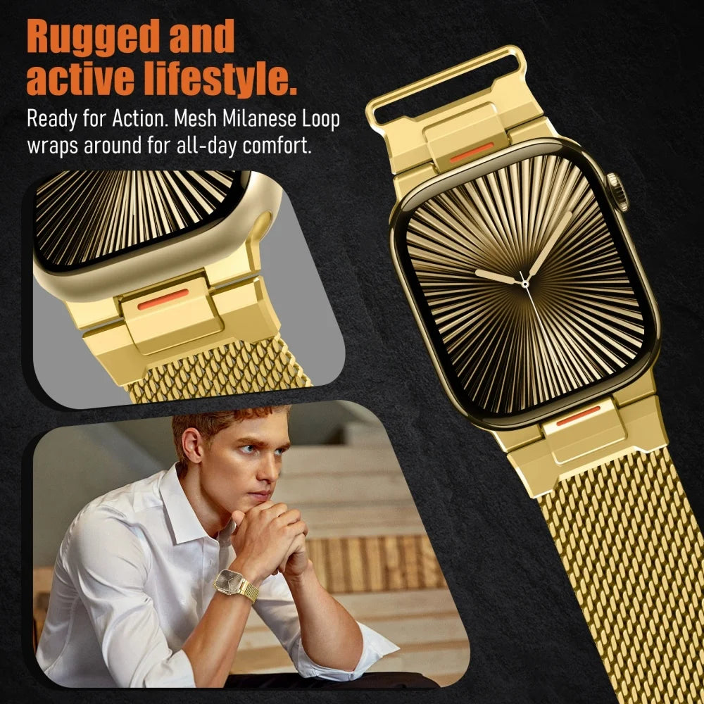 Milanese Loop band for Apple Watch band 46mm 49mm 44mm 40mm 45mm 42mm 38mm 41mm band Apple Watch Series 10 SE 9 8 7 6 3 Ultra 2