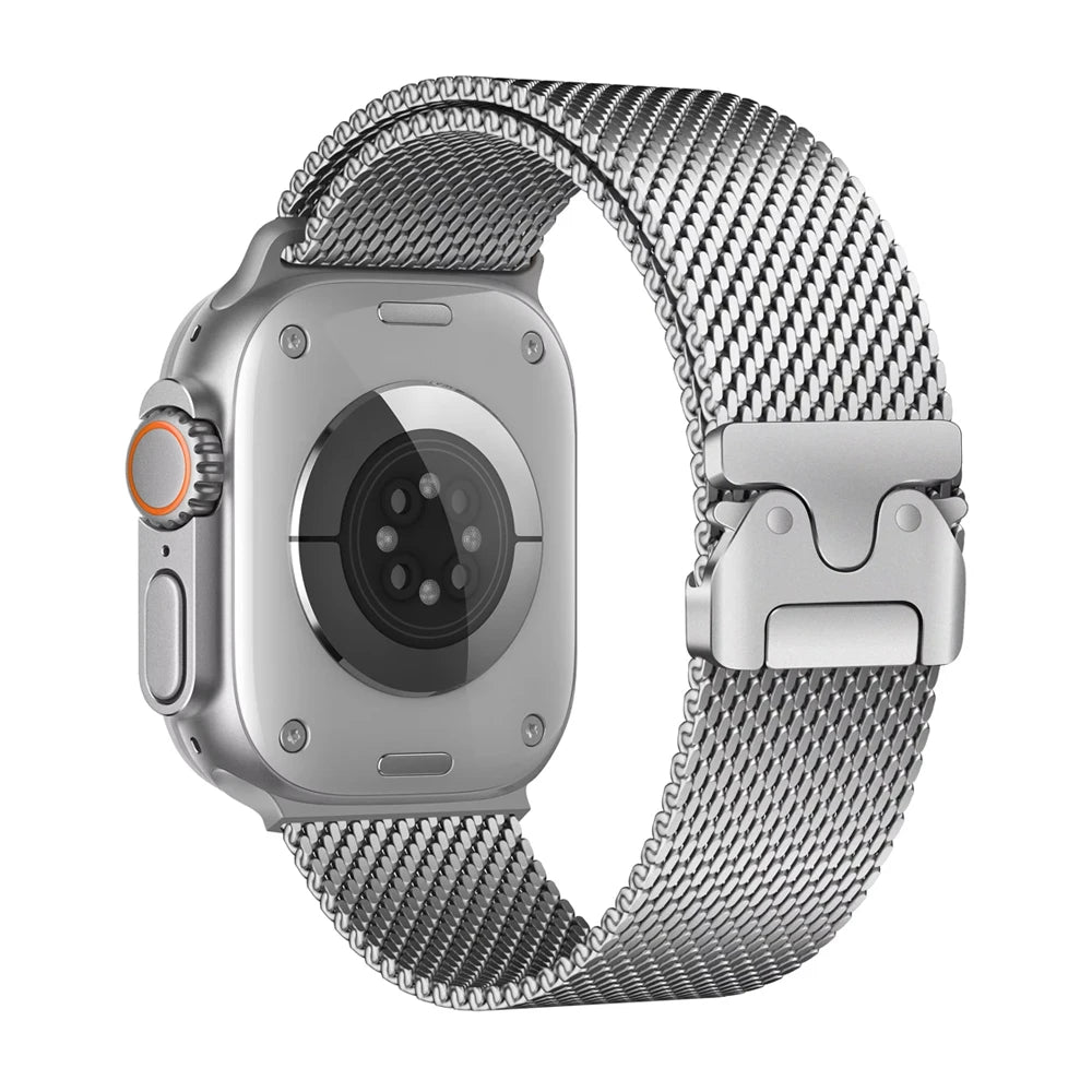 Titanium Milanese Loop for Apple Watch Ultra 3 band 49mm 46mm 45mm 41mm 42mm 44mm correa band Series 11 10 9 8 7 6 5 SE