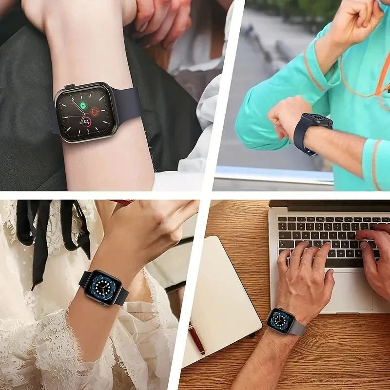 Silicone band For Apple Watch band 49mm 44mm 40mm 46mm 42mm 41mm 45mm Classic Buckle band Apple Watch 11 10 9 8 7 6 5 SE Ultra 3