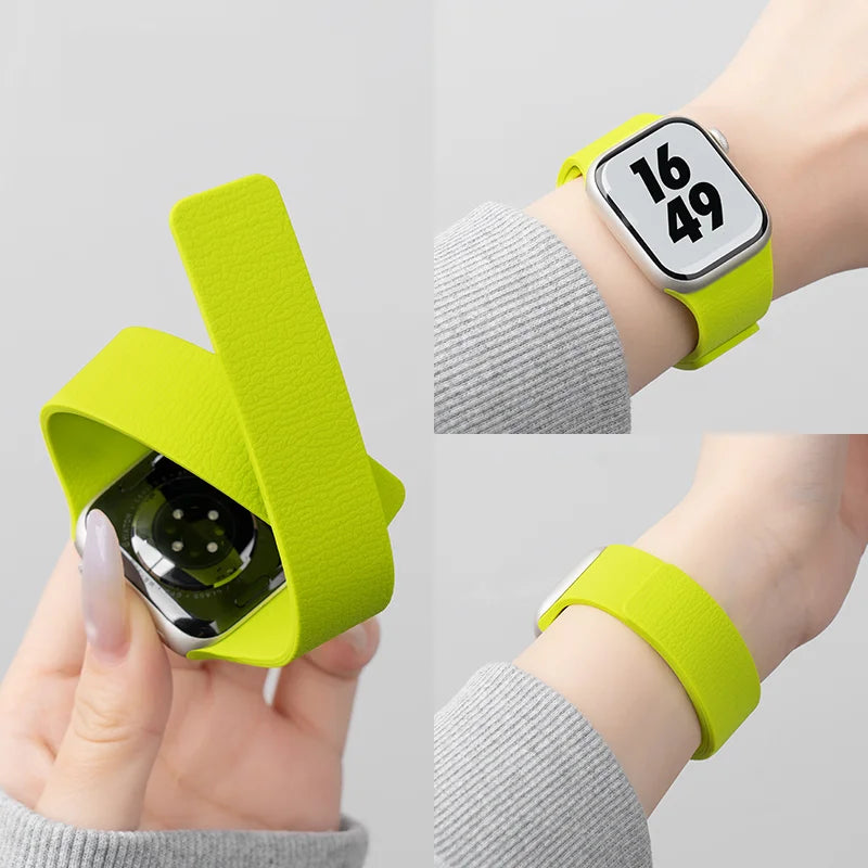 Leather Watch band for Apple Watch band 44mm 49mm 45mm 42mm 40mm 46mm 38mm 41mm band Apple Watch Series 10 Ultra 9 8 7 6 5 4 3 SE