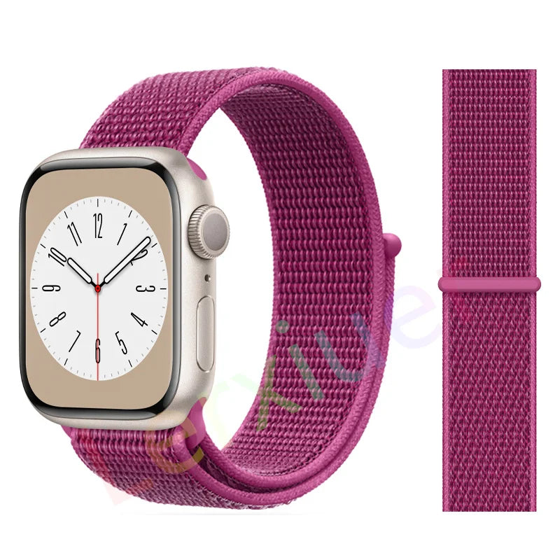 Nylon Loop band for Apple Watch band 46mm 44mm 40mm 42mm 45mm 41mm 49mm 44mm band Apple Watch Series Ultra 2 11 10 9 SE 7 6 5 4
