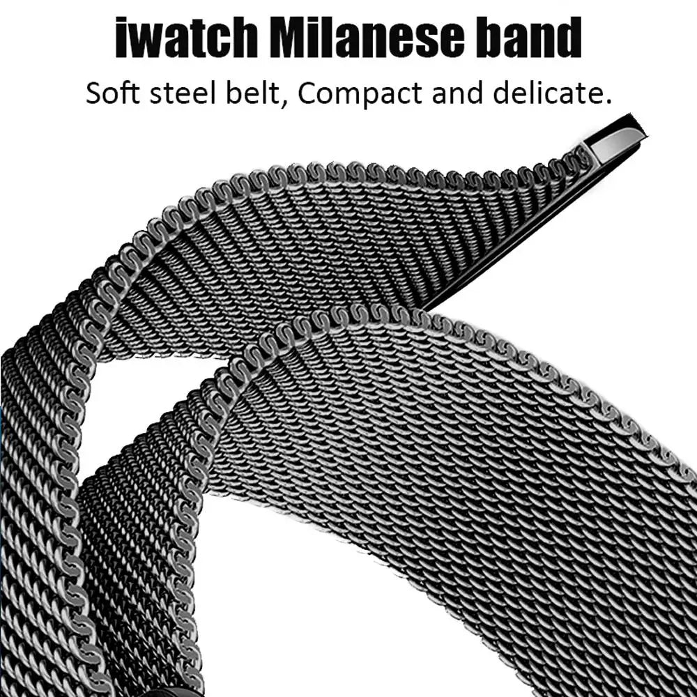 For Apple Watch band 11 10 9 8 SE 46mm 42mm 44mm 45mm Ultra 3 2 49mm 41mm Milanese Loop metal band correa Apple Watch bands