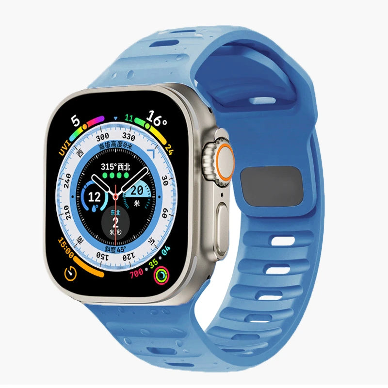 Silicone band For Apple Watch Ultra band 44mm 49mm 45mm 42mm 40mm 41mm 38mm sport correa band Apple Watch Series 7 6 3 4 5 SE 8