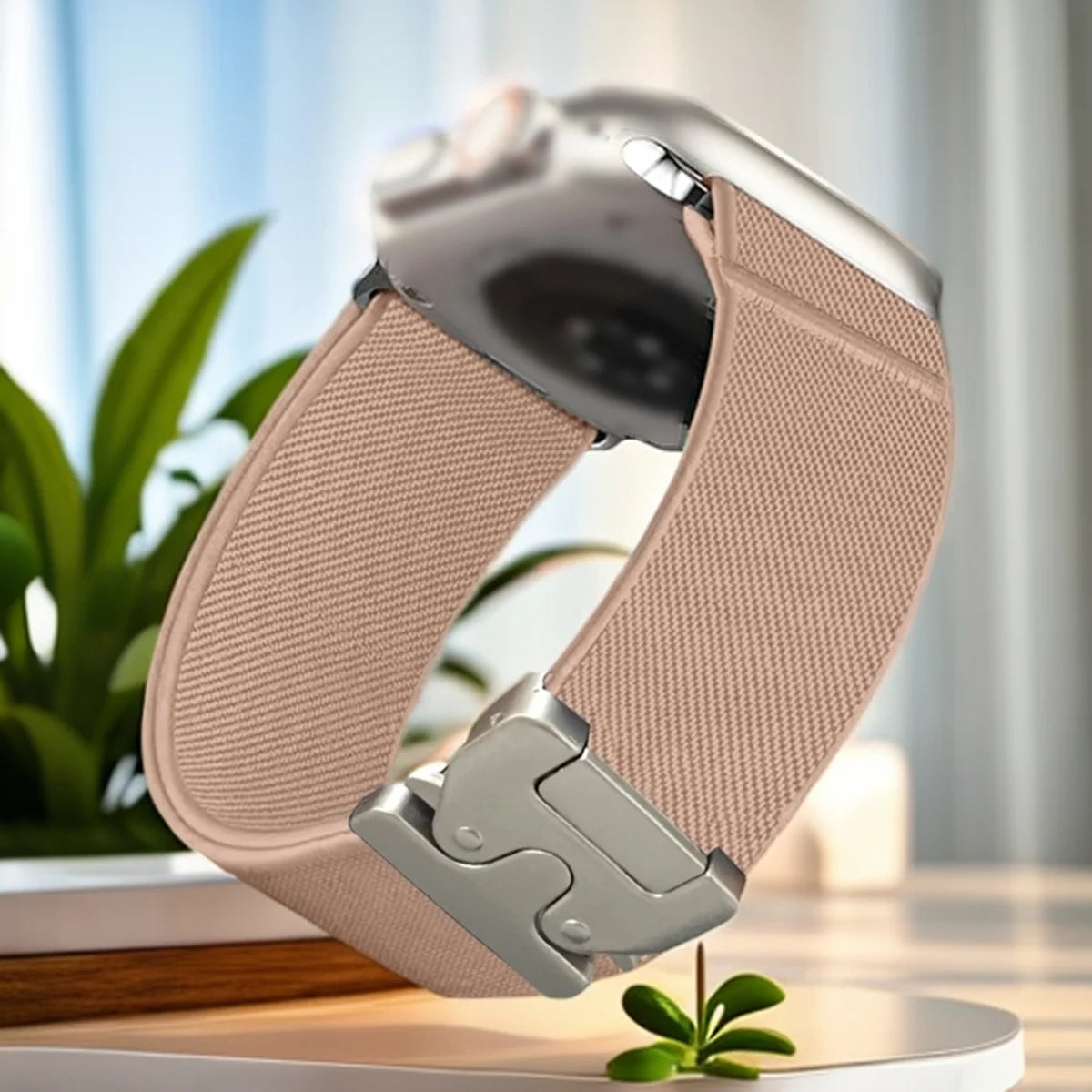 Nylon Loop Compatible With Apple Watch band Series 10 9 38mm 40mm 41mm 42mm 44mm 46mm 46mm 49mm Woman Man Parachute Style Buckle Elastic Ban