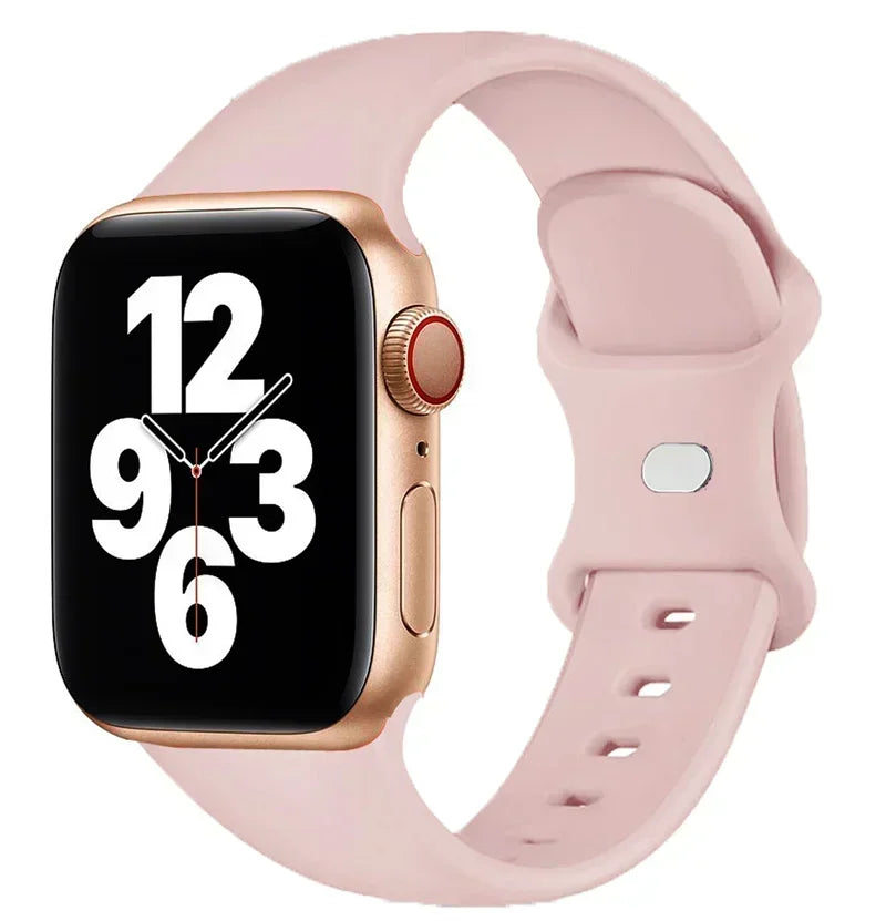 Silicone band For Apple Watch band 44mm 40mm 45mm 41mm 42mm 46mm sport wrist band Apple Watch serie 10 8 7 SE 4 5 6 9 Ultra 2 49mm