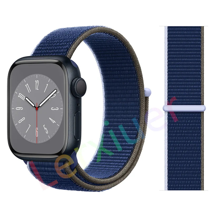 Nylon Loop band for Apple Watch band 46mm 44mm 40mm 42mm 45mm 41mm 49mm 44mm band Apple Watch Series Ultra 2 11 10 9 SE 7 6 5 4